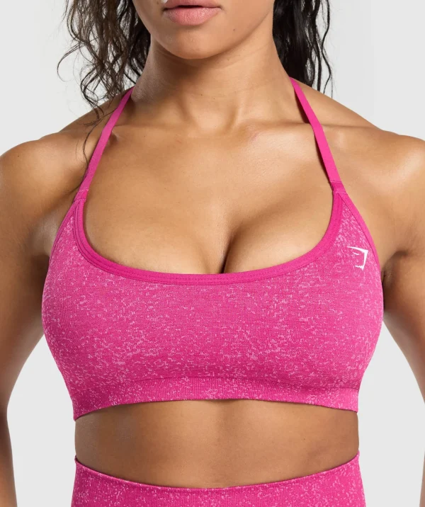 Discount Gymshark Adapt Fleck T-Back Bra WinningPink/SourPink