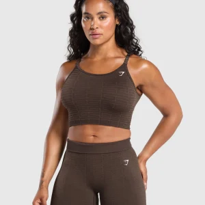 Online Gymshark Adapt Monogram Seamless Midi Tank ArchiveBrown/SoulBrown