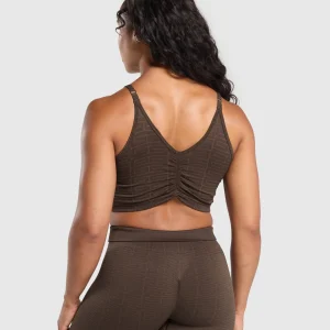 Online Gymshark Adapt Monogram Seamless Midi Tank ArchiveBrown/SoulBrown