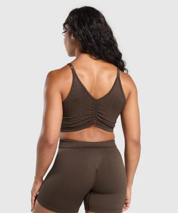 Online Gymshark Adapt Monogram Seamless Midi Tank ArchiveBrown/SoulBrown