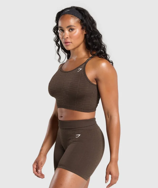 Online Gymshark Adapt Monogram Seamless Midi Tank ArchiveBrown/SoulBrown