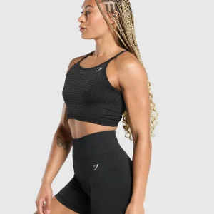 Hot Gymshark Adapt Monogram Seamless Midi Tank Black/PitchGrey