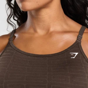 Online Gymshark Adapt Monogram Seamless Midi Tank ArchiveBrown/SoulBrown