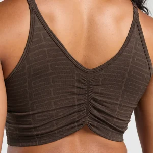 Online Gymshark Adapt Monogram Seamless Midi Tank ArchiveBrown/SoulBrown