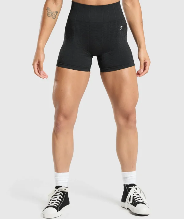 Online Gymshark Adapt Monogram Seamless Shorts Black/PitchGrey