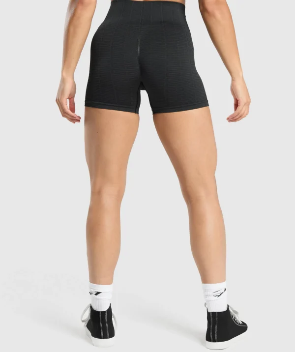 Online Gymshark Adapt Monogram Seamless Shorts Black/PitchGrey