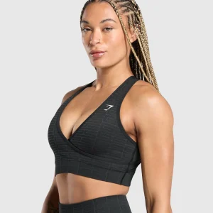 Outlet Gymshark Adapt Monogram Seamless Sports Bra Black