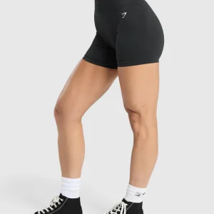 Online Gymshark Adapt Monogram Seamless Shorts Black/PitchGrey