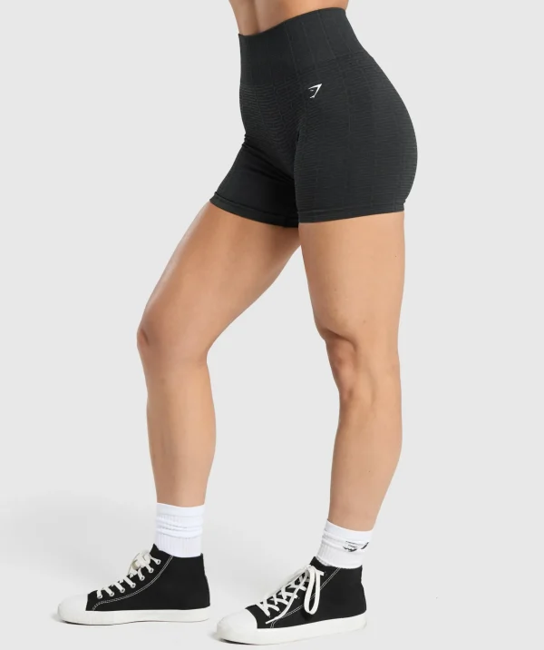 Online Gymshark Adapt Monogram Seamless Shorts Black/PitchGrey