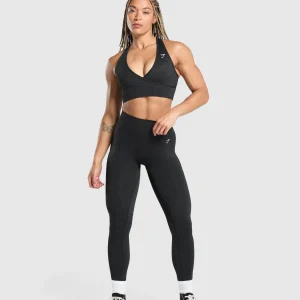 Outlet Gymshark Adapt Monogram Seamless Sports Bra Black