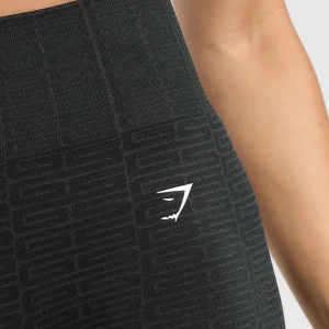 Online Gymshark Adapt Monogram Seamless Shorts Black/PitchGrey