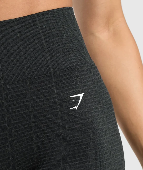 Online Gymshark Adapt Monogram Seamless Shorts Black/PitchGrey