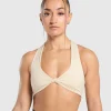 Sale Gymshark Adapt Safari Seamless Bralette EcruWhite/CreamBeige