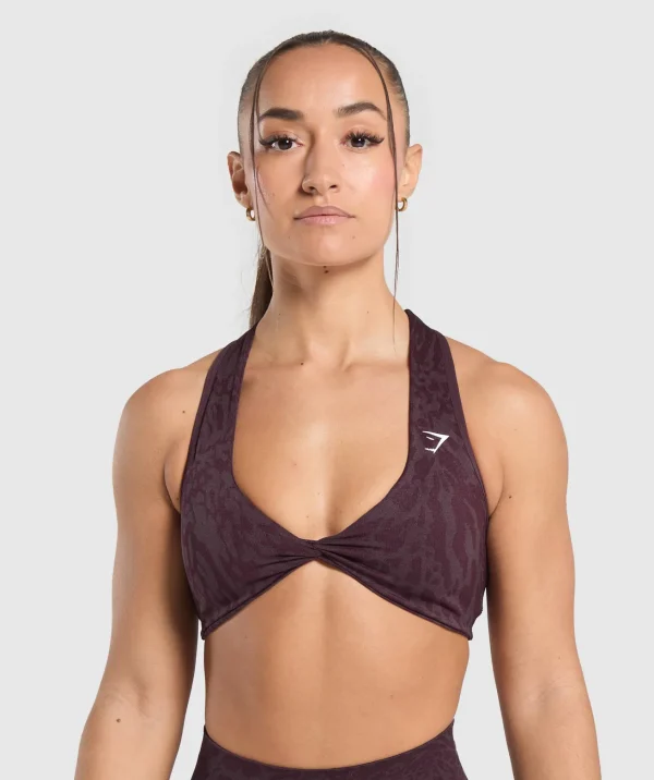 Hot Gymshark Adapt Safari Seamless Bralette DepthPurple/GreyedPurple