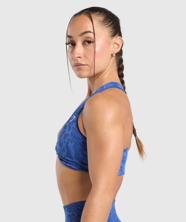 Fashion Gymshark Adapt Safari Seamless Bralette WaveBlue/IrisBlue