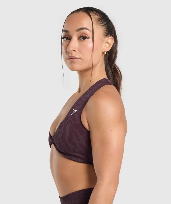 Hot Gymshark Adapt Safari Seamless Bralette DepthPurple/GreyedPurple