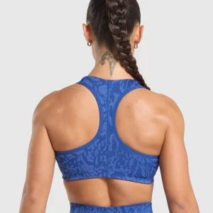 Fashion Gymshark Adapt Safari Seamless Bralette WaveBlue/IrisBlue