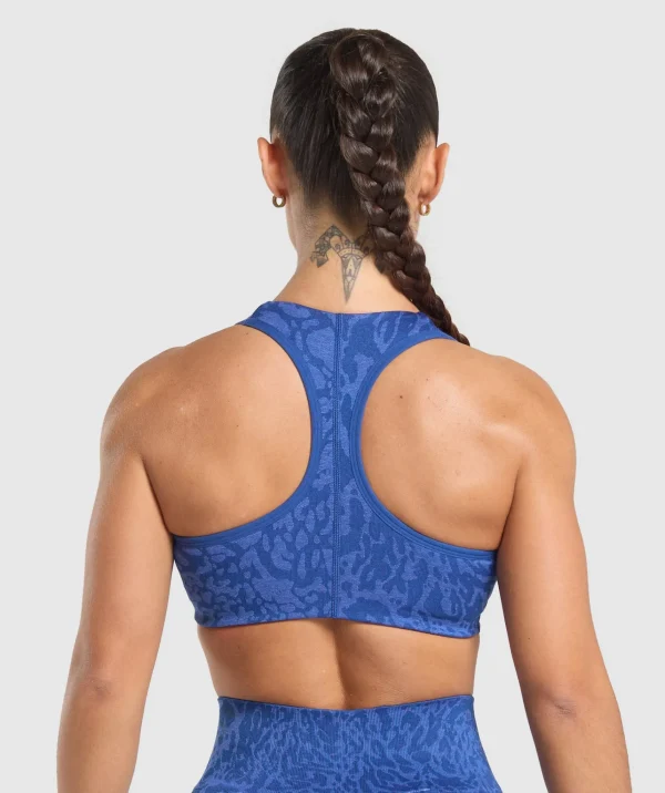 Fashion Gymshark Adapt Safari Seamless Bralette WaveBlue/IrisBlue