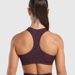 Hot Gymshark Adapt Safari Seamless Bralette DepthPurple/GreyedPurple