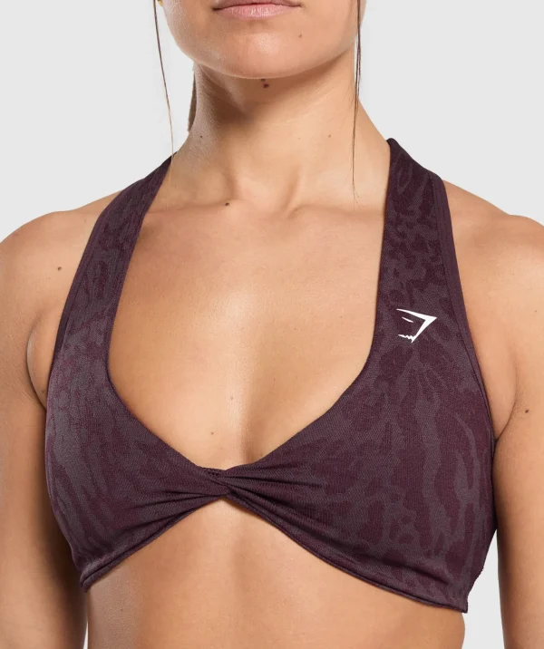 Hot Gymshark Adapt Safari Seamless Bralette DepthPurple/GreyedPurple