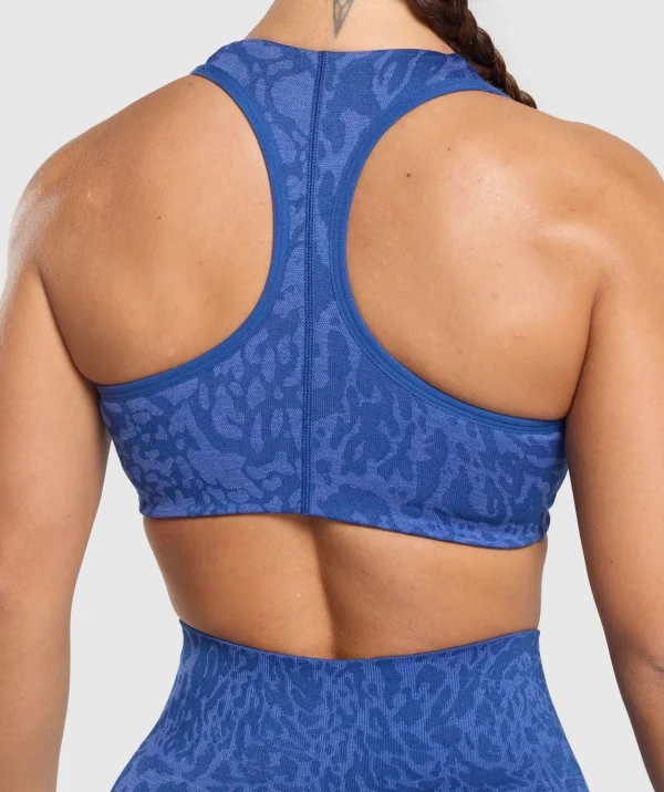 Fashion Gymshark Adapt Safari Seamless Bralette WaveBlue/IrisBlue