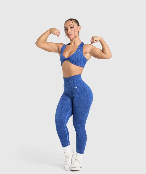 Fashion Gymshark Adapt Safari Seamless Bralette WaveBlue/IrisBlue