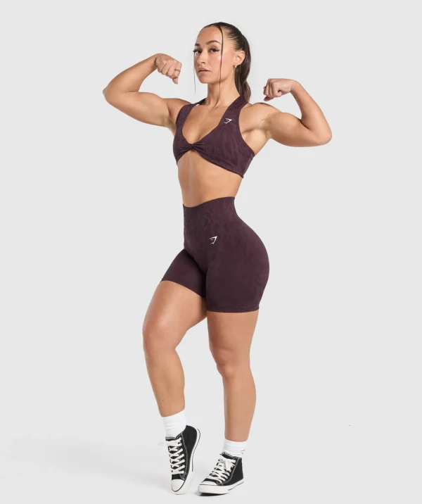 Hot Gymshark Adapt Safari Seamless Bralette DepthPurple/GreyedPurple