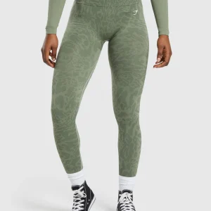 Best Gymshark Adapt Safari Seamless Legging ForceGreen/FadedGreen