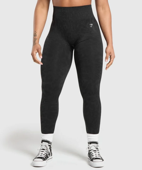 Fashion Gymshark Adapt Safari Seamless Leggings Black/AsphaltGrey