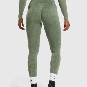 Best Gymshark Adapt Safari Seamless Legging ForceGreen/FadedGreen