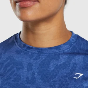 Fashion Gymshark Adapt Safari Seamless T-Shirt WaveBlue/IrisBlue