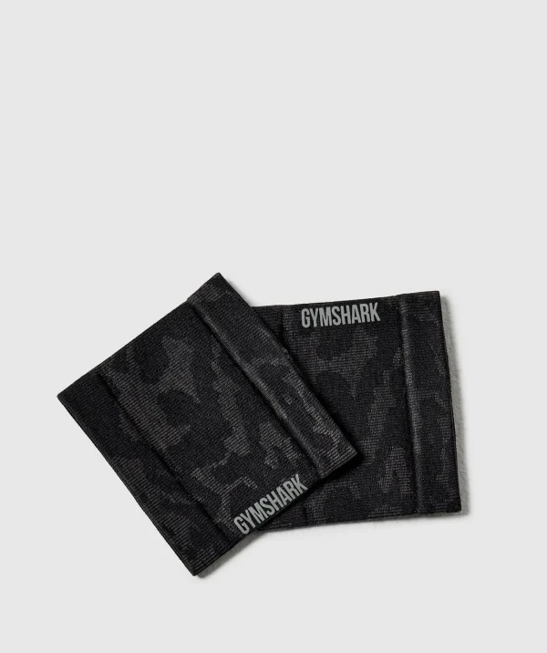 Clearance Gymshark Adapt Seamless Sweatbands Black/AsphaltGrey