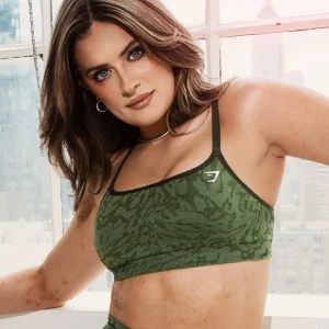 Discount Gymshark Adapt x Whitney Sports Bra ForceGreen/WinterOlive