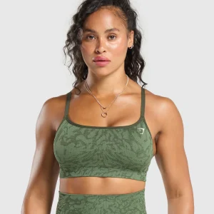 Discount Gymshark Adapt x Whitney Sports Bra ForceGreen/WinterOlive