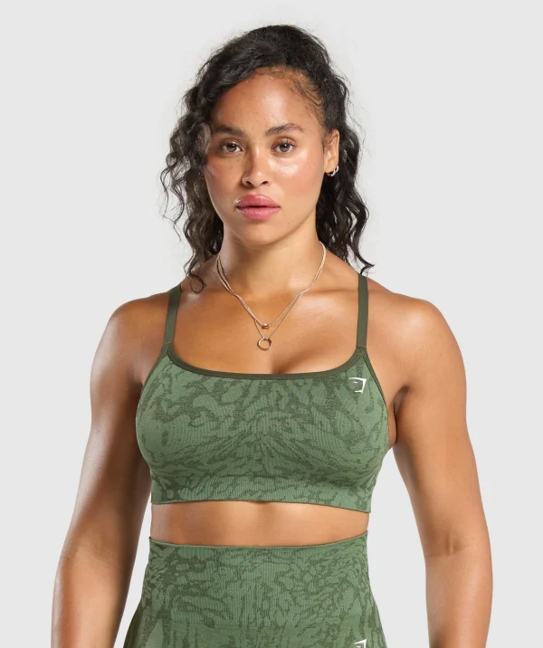 Discount Gymshark Adapt x Whitney Sports Bra ForceGreen/WinterOlive