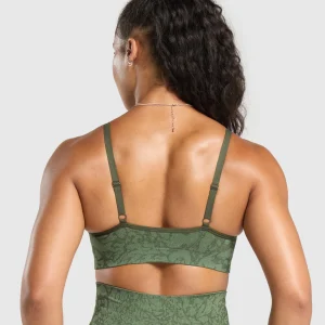 Discount Gymshark Adapt x Whitney Sports Bra ForceGreen/WinterOlive