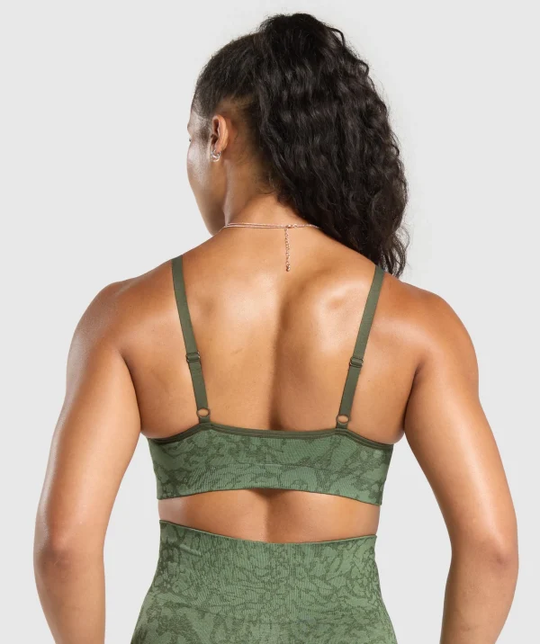 Discount Gymshark Adapt x Whitney Sports Bra ForceGreen/WinterOlive