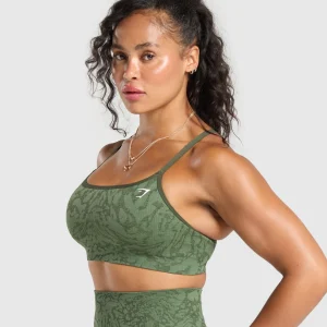 Discount Gymshark Adapt x Whitney Sports Bra ForceGreen/WinterOlive