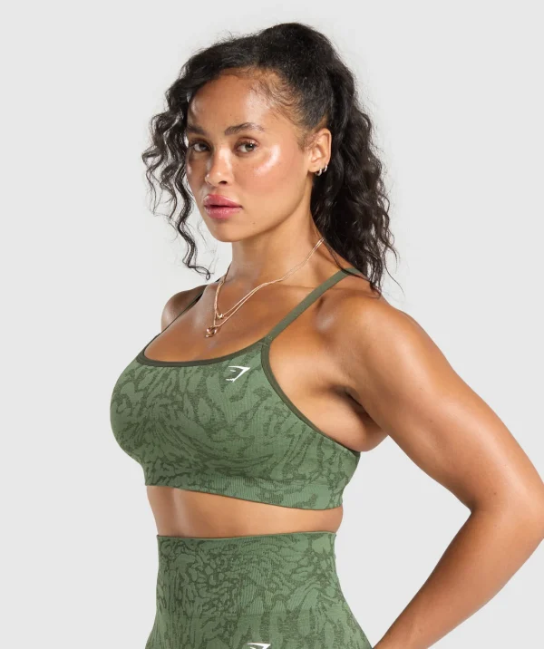 Discount Gymshark Adapt x Whitney Sports Bra ForceGreen/WinterOlive