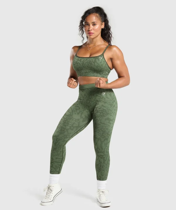 Discount Gymshark Adapt x Whitney Sports Bra ForceGreen/WinterOlive