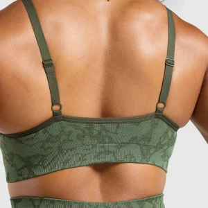 Discount Gymshark Adapt x Whitney Sports Bra ForceGreen/WinterOlive