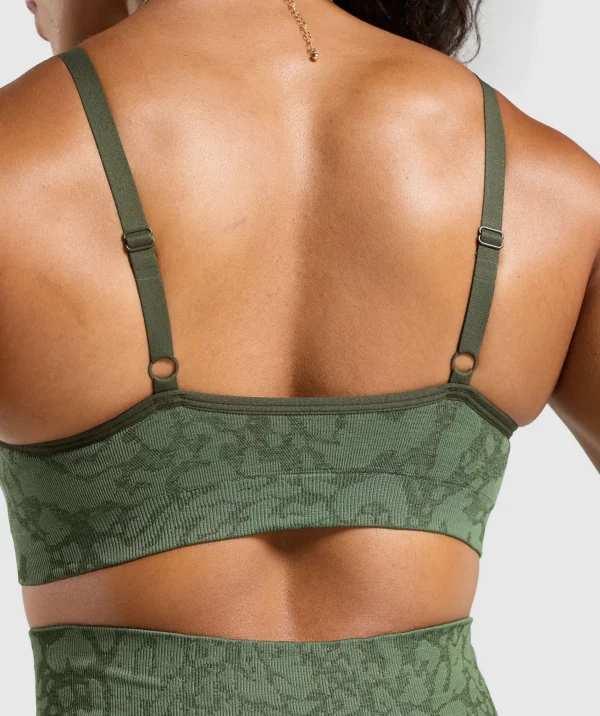 Discount Gymshark Adapt x Whitney Sports Bra ForceGreen/WinterOlive