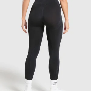 Fashion Gymshark Apex Contrast Leggings Black/BrushedGrey