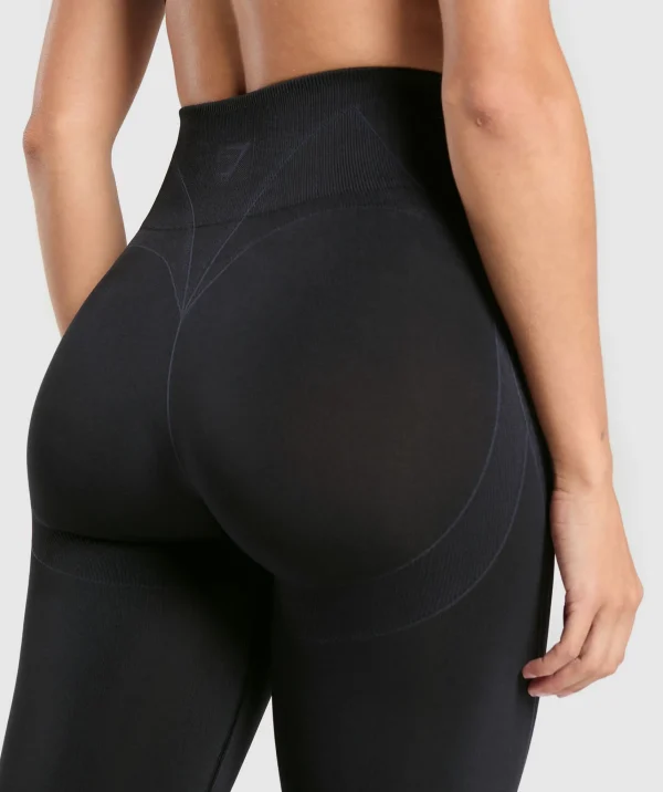 Fashion Gymshark Apex Contrast Leggings Black/BrushedGrey