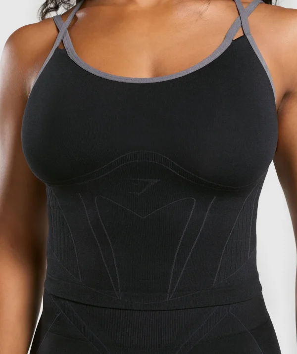 Best Gymshark Apex Contrast Tank With Shelf Black/BrushedGrey