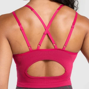 Outlet Gymshark Apex Contrast Tank With Shelf BuildPink/AsphaltGrey