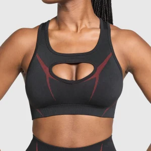 Clearance Gymshark Apex Lift Sports Bra Black/RepsRed