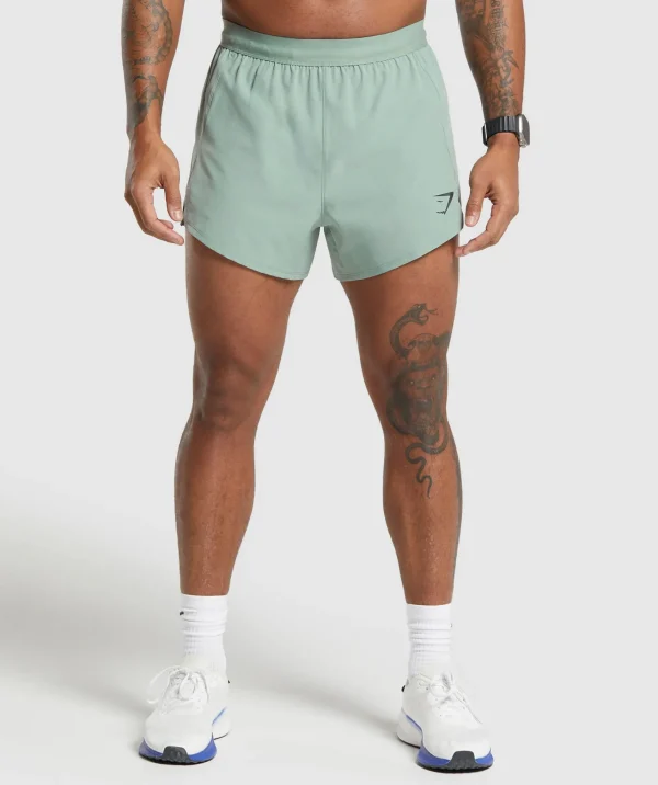 Fashion Gymshark Apex Run 5" Shorts DollarGreen