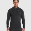 Online Gymshark Apex Seamless 1/4 Zip Black/DarkGrey