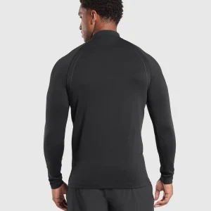 Online Gymshark Apex Seamless 1/4 Zip Black/DarkGrey